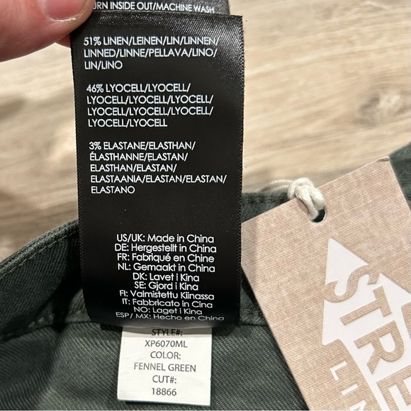 NWT Liverpool Olive Green Cargo Mini Skirt Belted Stretch Linen Size 12 Petite - Picture 8 of 10